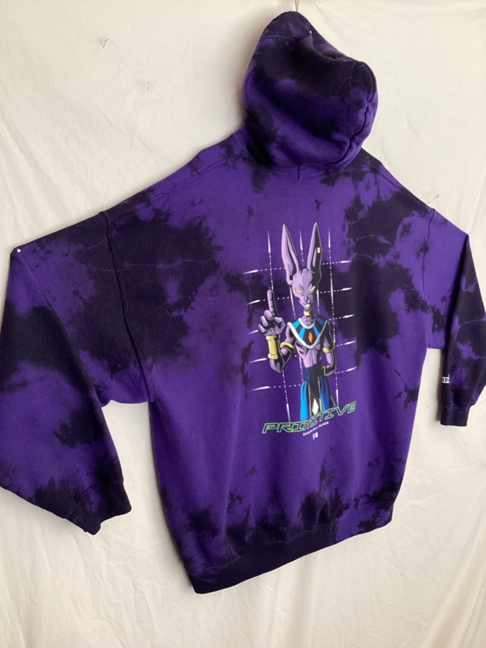 Primitive x Dragon Ball Super Beerus Purple Wash Hoodie Sweatshirt anime